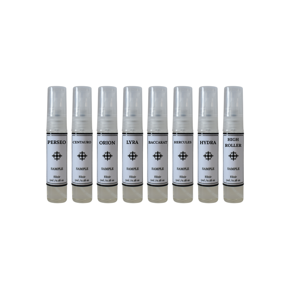 Pack de 8 perfumes de 5ml.