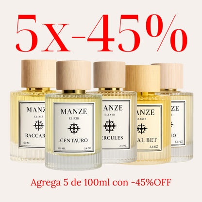 5 Fragancias de 100ml con -45%OFF