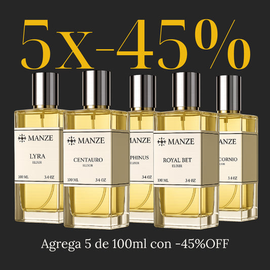 5 Fragancias de 100ml con -45%OFF