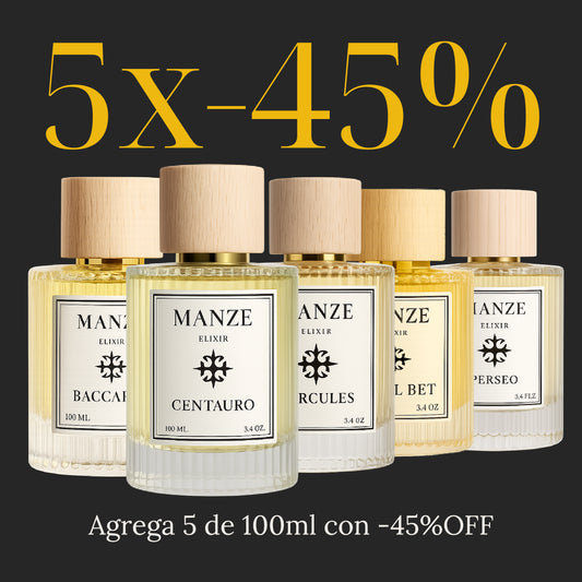 5 Fragancias de 100ml con -45%OFF
